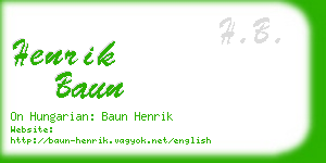 henrik baun business card